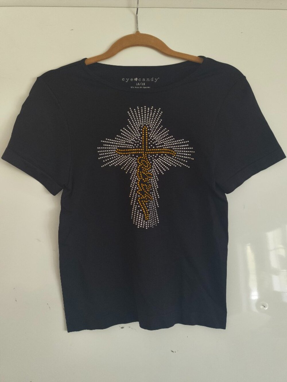 Eye Candy T Shirt With Animal Print Cross